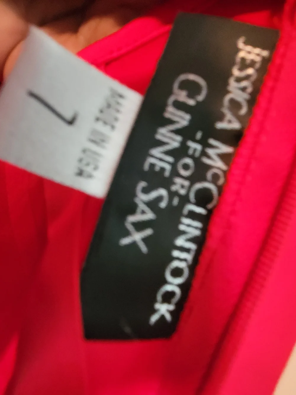 Jessica McClintock Hot Pink Dress with Label